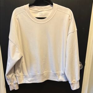 Women's Crewneck Pullover Sweatshirt in Off-White